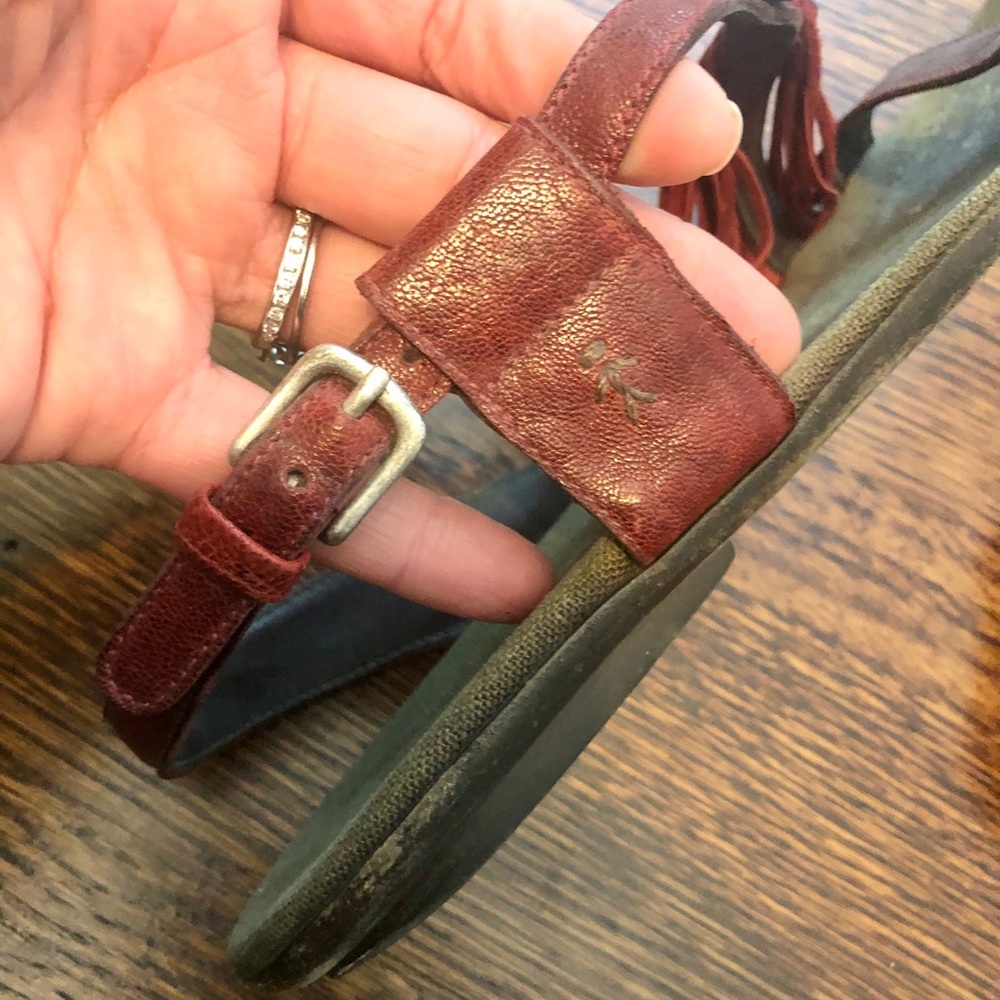 Henry Beguelin Leather Sandals, Size 40